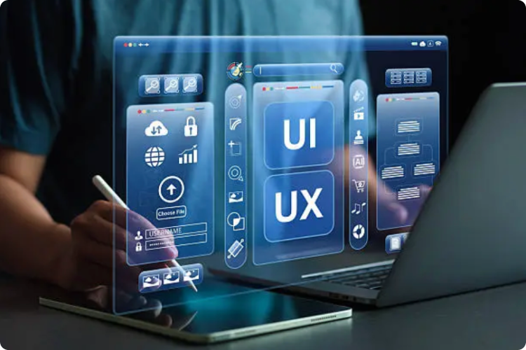 UIデザインツールで写真を編集する画面